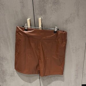 Sleek Brown Women's Athletic Shorts